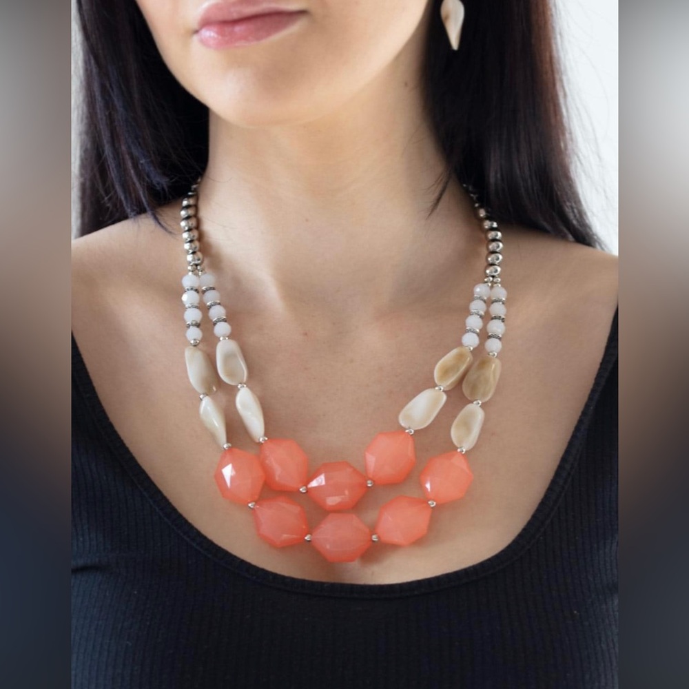 Seacoast necklace set (3 colors available) 🧡💛💙